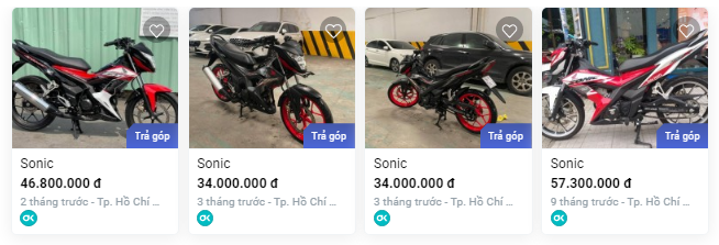 Cập nhật giá xe Honda Sonic Thủ tục trả góp Honda Sonic tại Bắc Ninh  Xe  máy Hương Quỳnh