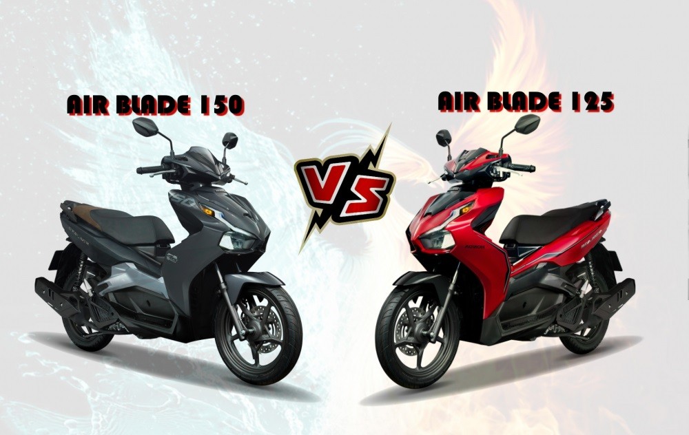 Air Blade 125cc và 150cc có nét tương đồng về thiết kế