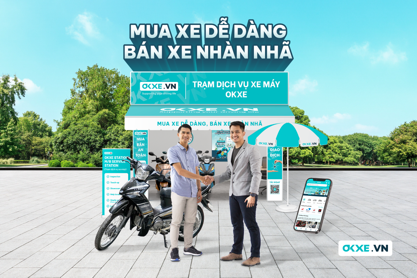 OKXE triển khai dịch vụ mua bán xe máy cũ tại Hà Nội và TP.HCM