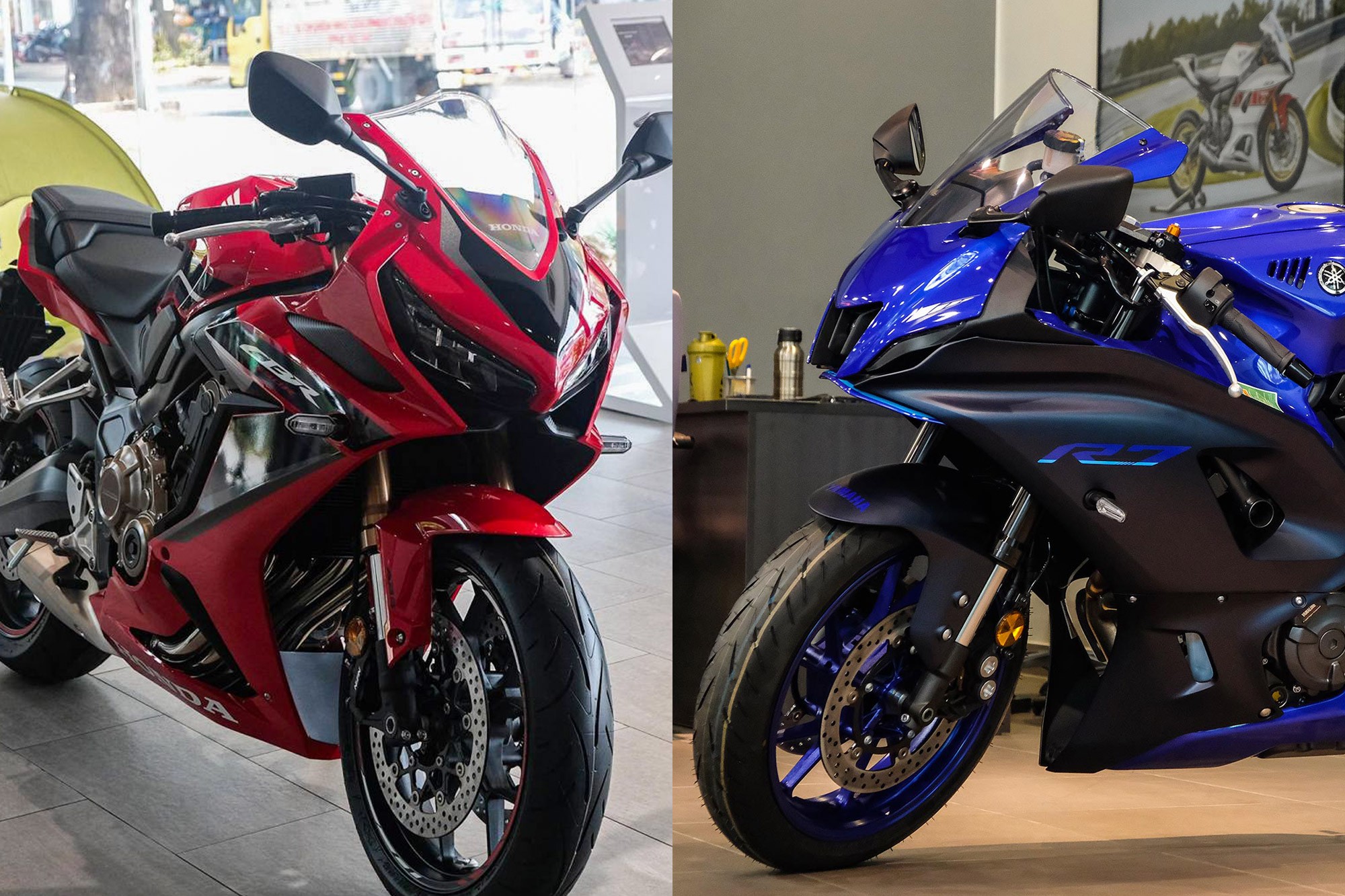 Sportbike hạng trung chọn Yamaha R7 2022 hay Honda CBR650R?